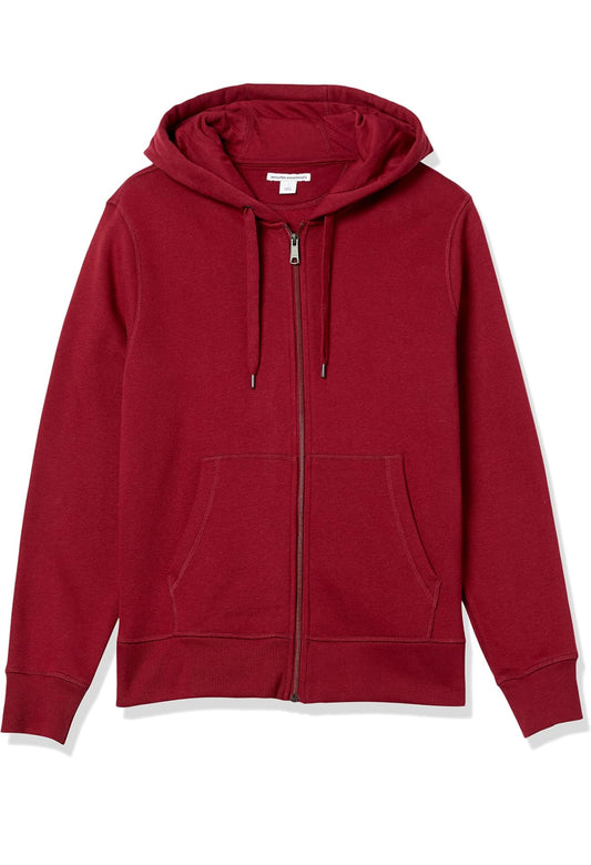 Red Customized Zip F ront Hoodie