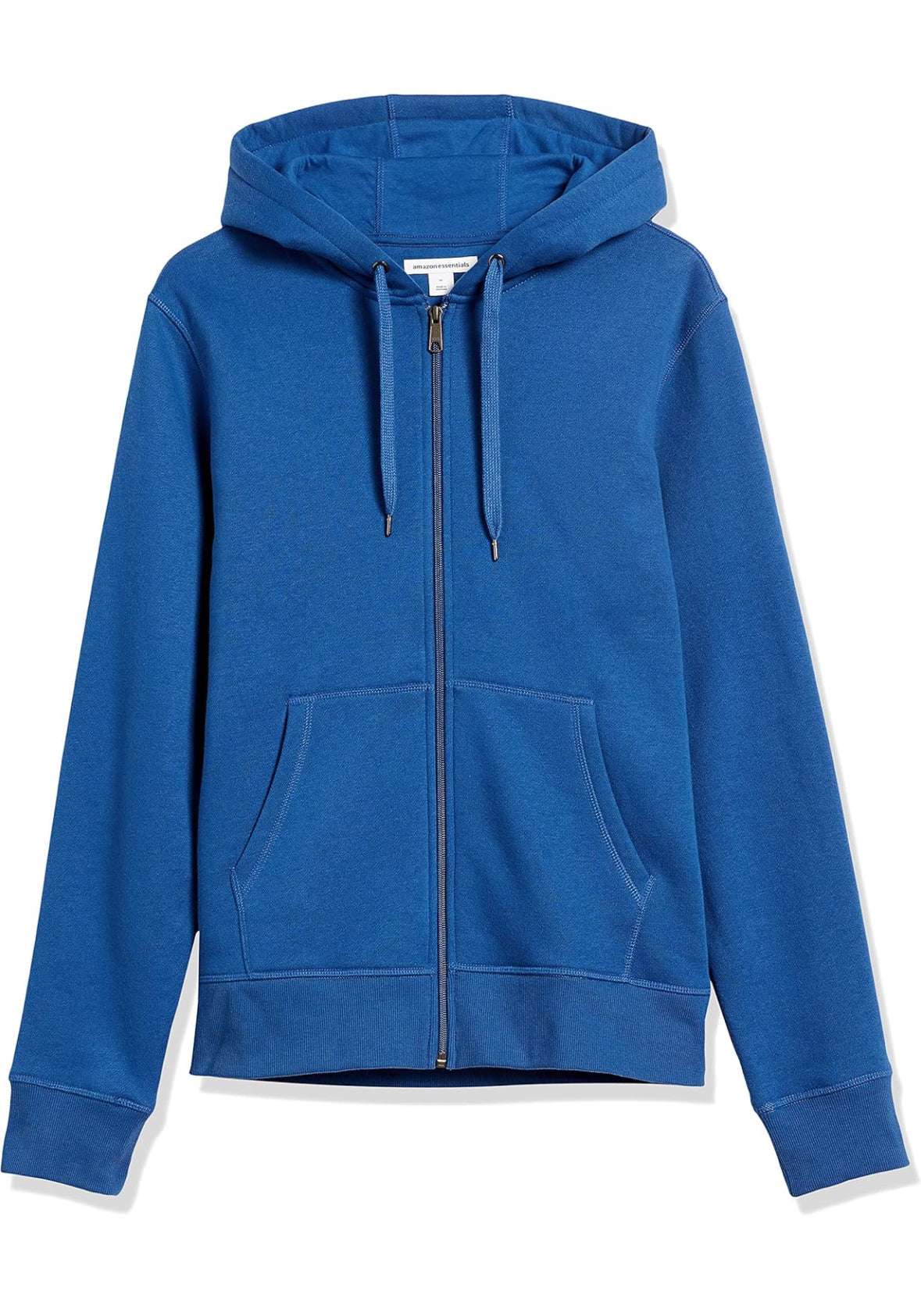 Blue Customized Zip Front Hoodie