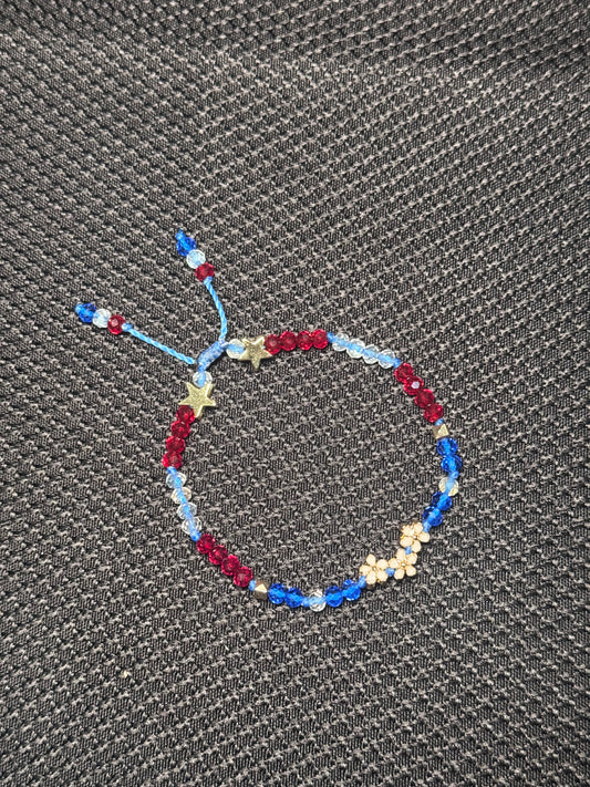 American Wild Flower slider knot Bracelet